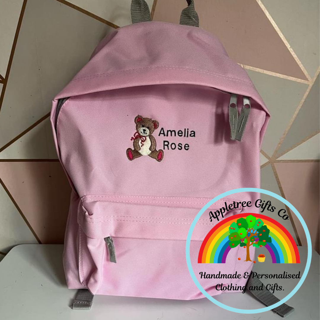 Personalised Embroirdered Teddy Bear backpack