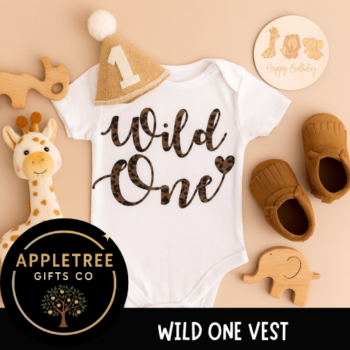 Wild one baby vest