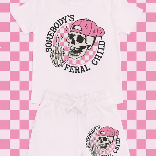 Feral Child T shirt and shorts set Appletree Gifts Co